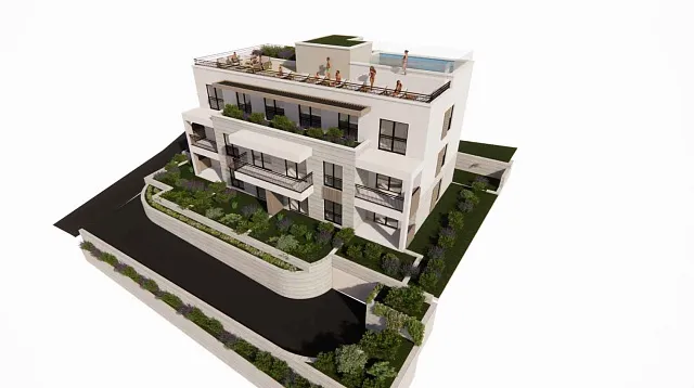 Apartments in Kotor in einem Gebäude mit Swimmingpool — photo 9